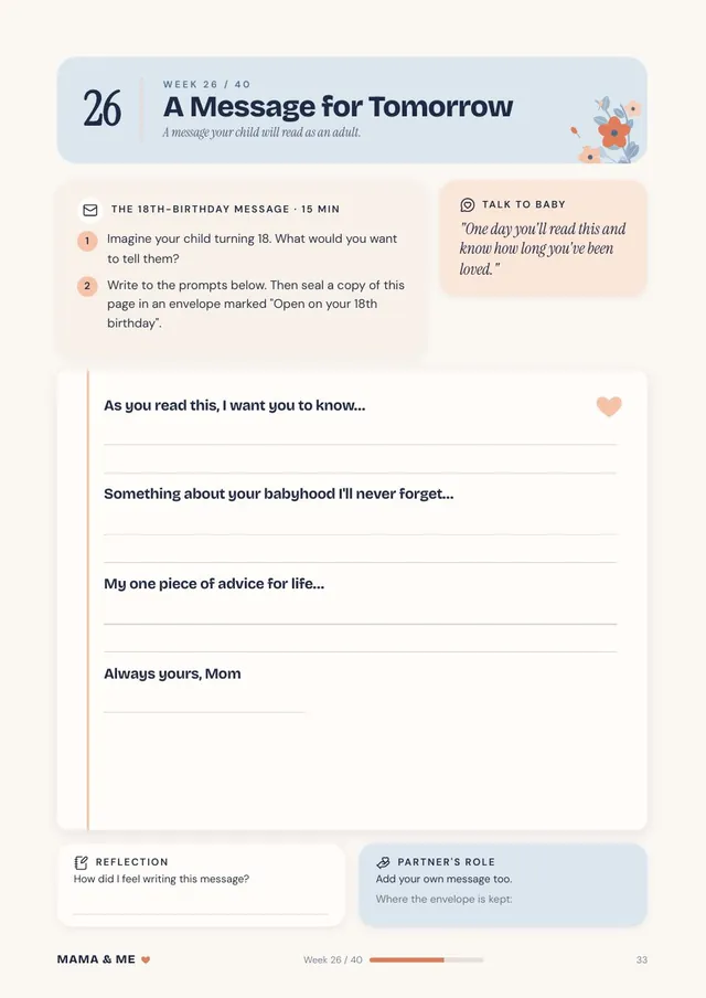 Week 26 · For Their 18th page