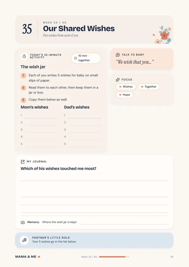 Week 35 · Our Shared Wishes page